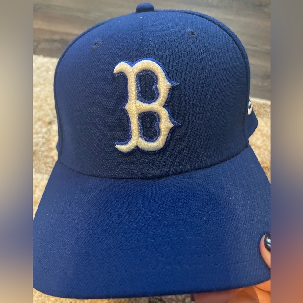 Royal blue Red Sox hat. One size fits all.